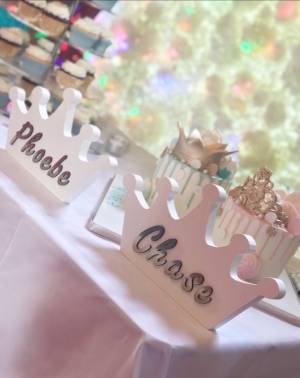 Product thumbnail GIANT Wooden Crown with 3D Acrylic Personalisation