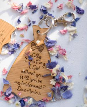 Product thumbnail I Can't Say I Do Without You Dress Keyring
