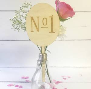 Product thumbnail Traditional Wedding Table Number Paddles