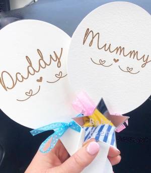 Product thumbnail Baby Shower Party Game Paddles (set of two)