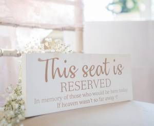 Product thumbnail This Seat Is Reserved In Memory Block Sign