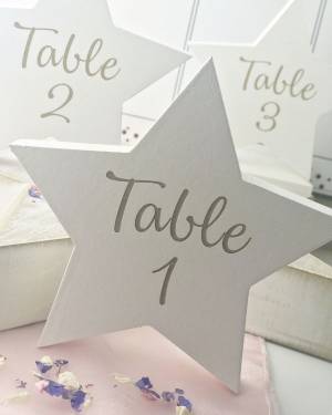 Product thumbnail Table Number Wooden Freestanding Star