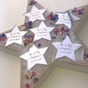 Product thumbnail Personalised Acrylic Table Star Decorations (Set of 10)